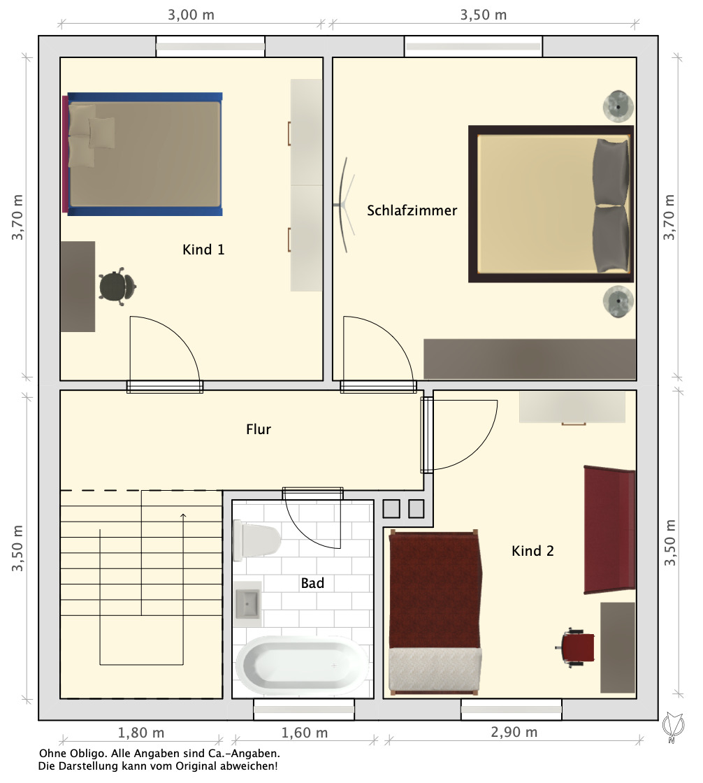 Grundriss Obergeschoss Grundriss Obergeschoss